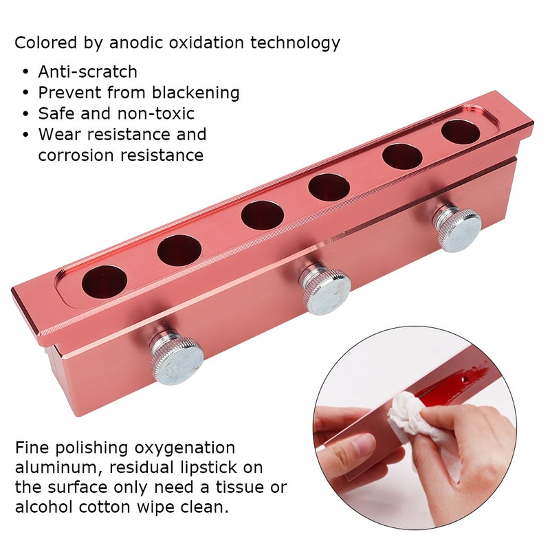 12.1mm 6 Holes Dual Use Aluminium Alloy DIY Lipstick Mold