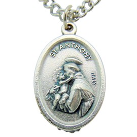 Westman Works Saint Anthony Medal Pendant on an Endless Stainless Steel Chain