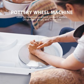 VIVOHOME 25CM Pottery Wheel Forming Machine 350W Electric DIY Clay Tool with Foot Pedal and Detachable Basin for Ceramic Work Art Craft Gray