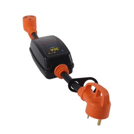 labwork RV Surge Protector 30 Amp 2100J for RV with Voltage Protection RV Circuit Analyzer with Integrated Smart 30 Amp Surge Voltage Protection with Grip Handles Orange