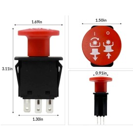 For Hustler 776476 PTO Switch for Hustler Super Z Mini Z X One Z4 Fas FasTrak Raptor Sport