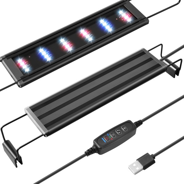 FEDOUR USB Mini Aquarium LED Light, Full Spectrum Aquarium Light