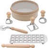 Bisetti 7 Piece Complete Pasta Kit for Ravioli Including: Rolling