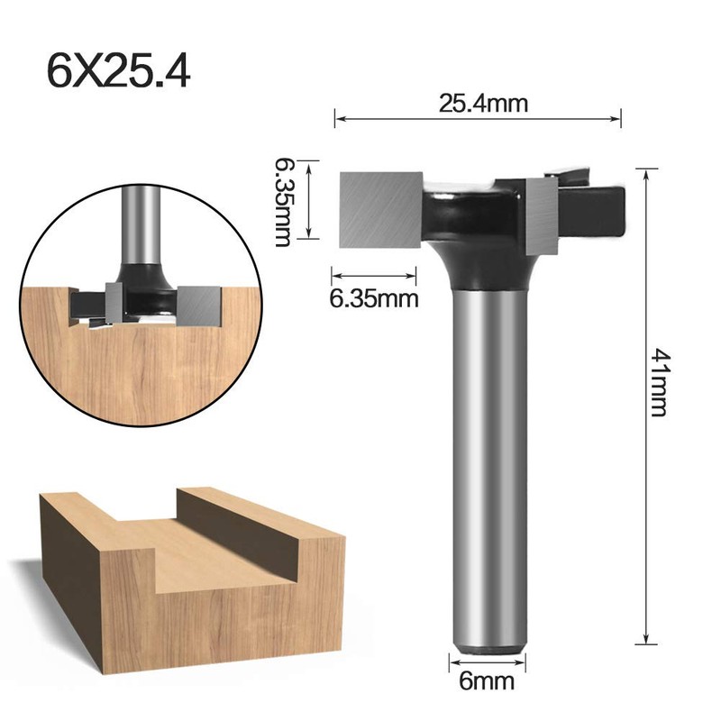 Baorder 6 mm Shank CNC Spoilboard Surface Milling Bit Carbide