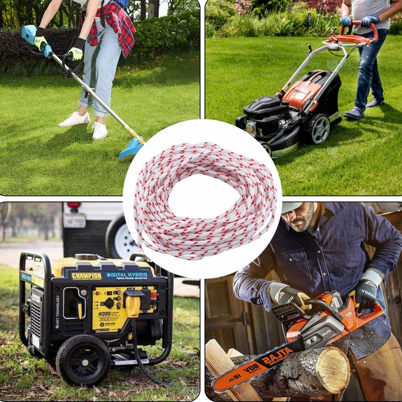 Rundago Chain Saw Pull Starter 10 Meters 4.0mm Lawnmower Replacement