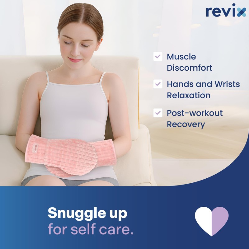 REVIX Microwavable Heating Mittens for Hands and Fingers, Heated Mittens