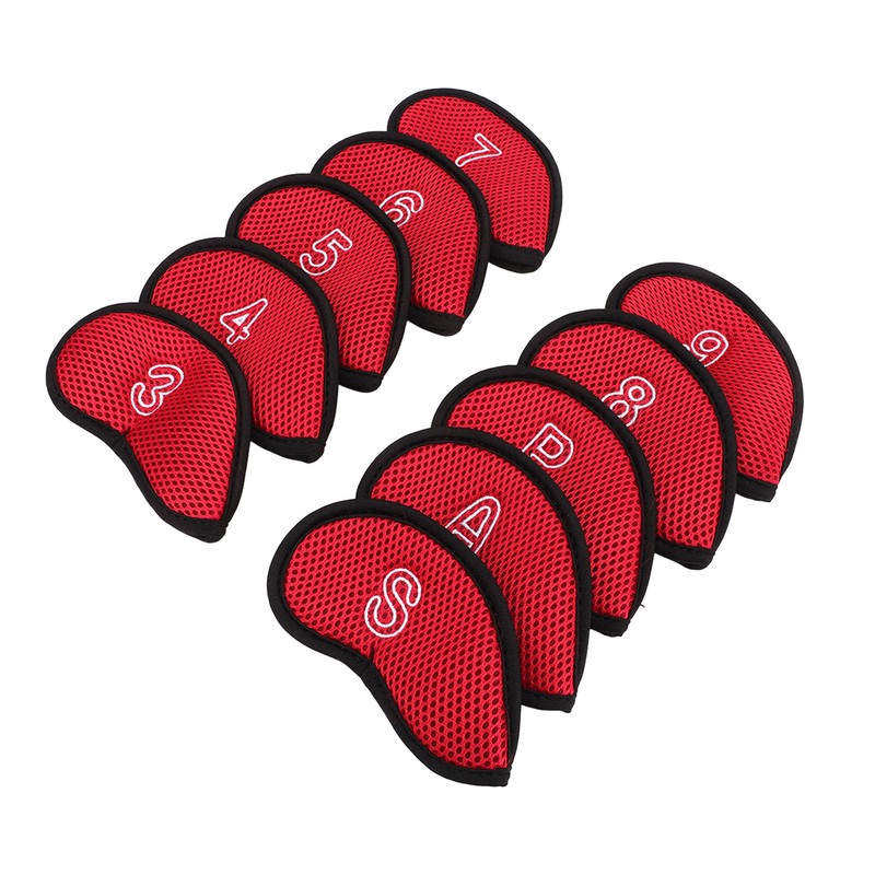10pcs Golf Iron Covers Set with Numbers Waterproof Golf Head