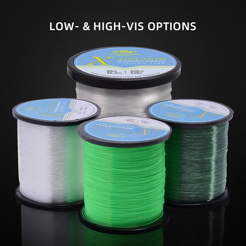 SF Monofilament Fishing Line Premium Spool Strong Mono Nylon Material