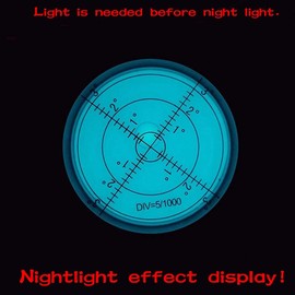 High precision horizontal bubble Cardan level horizontal bubble band horizontal ball horizontal bead leveler 60MMAccuracy 15'/2 Noctilucent (60 * 10mm Luminous Blue)