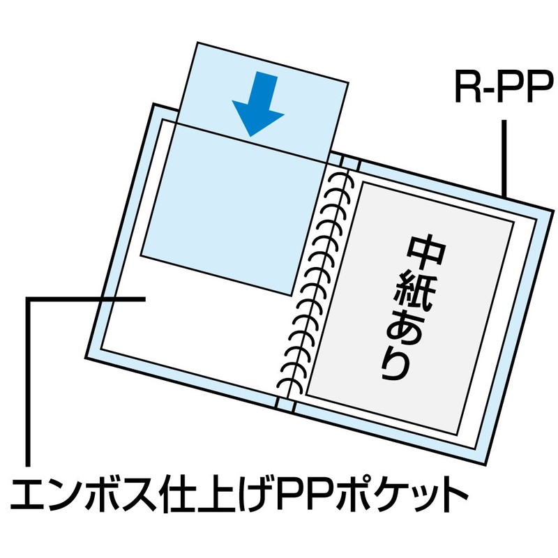 コクヨ ファイル クリアファイル 替紙式 A4 灰 ラ-320DM