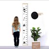 MinoMia Kids Growth Chart, Wood Frame Fabric Canvas Height Measurement