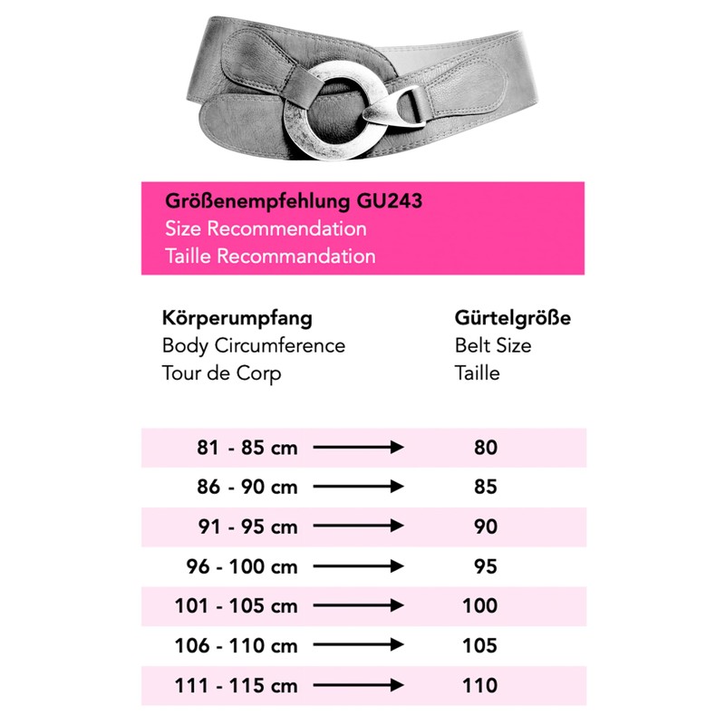 Caspar GU243 Wide Women's Waist Belt - 95