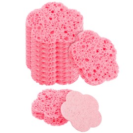 WLLHYF Pack of 10 Compressed Face Sponges Natural Cosmetic Spa Sponges Exfoliating Sponges Facial Cleansing Sponges Pads for Facial Cleansing Massage Pore Exfoliating Mask Makeup Removal