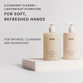 OUAI Set De Jabón Y Loción De Manos, Aroma Dean Street - Hidrata Y Exfolia Con El Uso Diario - Elaborado Con Ésteres De Jojoba, Aceites De Aguacate Y Rosa Mosqueta (16 Onzas Líquidas Cada Uno)