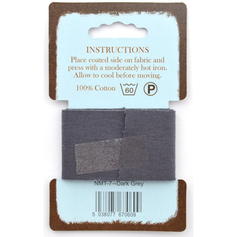 Nortexx Iron On Repair Tape-Dark Grey, 100% Cotton, 14 x