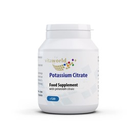 Vita World Potassium Citrate 605mg Daily dose 120 Capsules Made in Germany