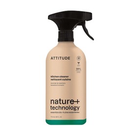 ATTITUDE Kitchen Cleaner Spray, EWG Verified, Degreaser Spray to Cut Grease & Grime, Plant-Based & Vegan, Lavender & Rosemary, 26 Fl Oz