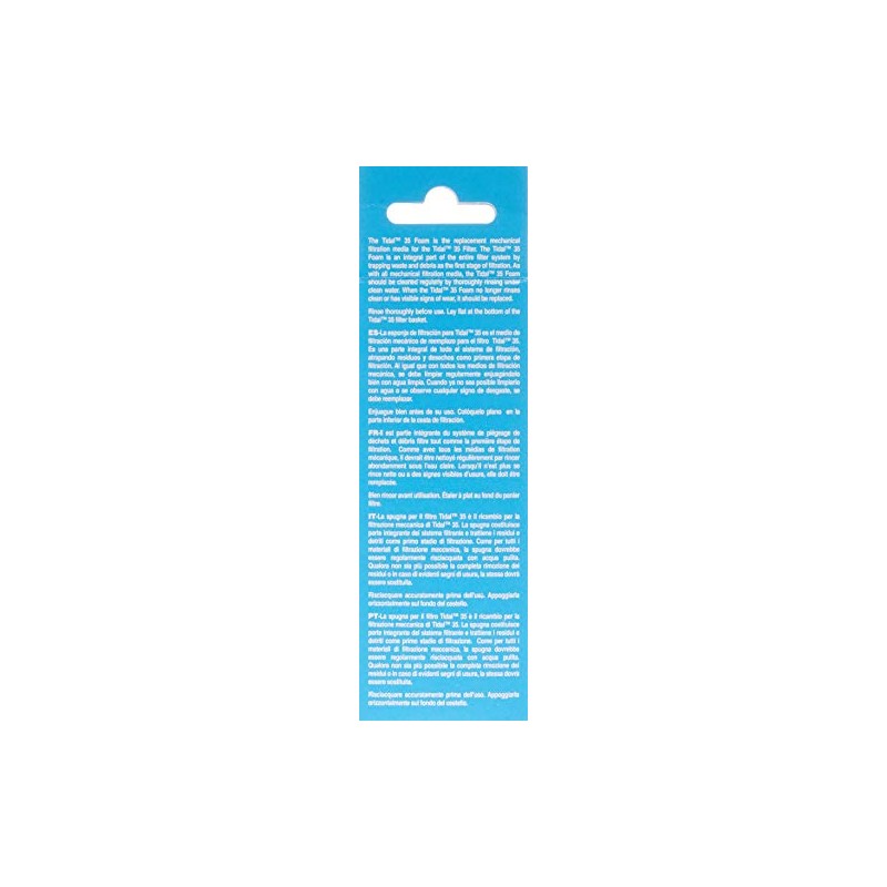 Seachem Tidal 35 Filter Replacement Foam (2 Pack), Blue