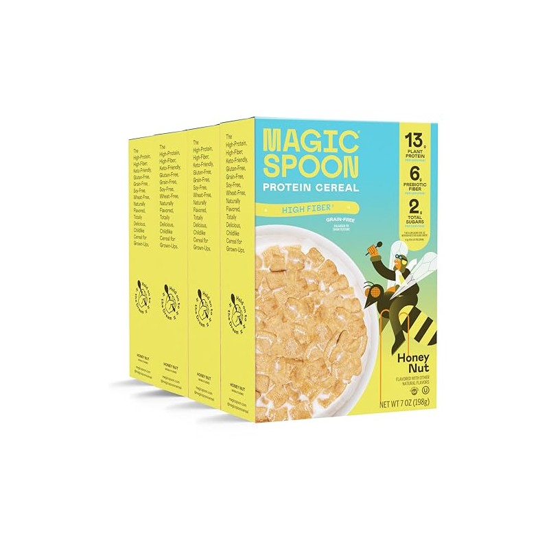 Magic Spoon High Fiber Cereal - Plant-Based High Protein Cereals