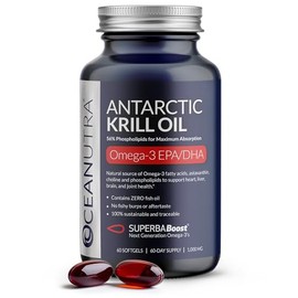 Aceite de krill antrtico 100 puro, 1000mg cpsulas blandas60 das de suministro, nueva generacin Omega 3 EPADHA, sostenible y rastreable, apoya la...   