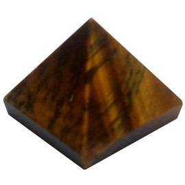 Purpledip Tiger Eye Stone Pyramid (11931) Reiki Healing Stone Divine Spiritual Crystal