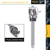 Spiral Pattern Flush Trim Router Bit 1/4" Shank, Solid Carbide