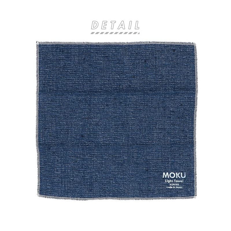 Imabari Towel Contex MOKU Light Towel Handkerchief, Turquoise Blue