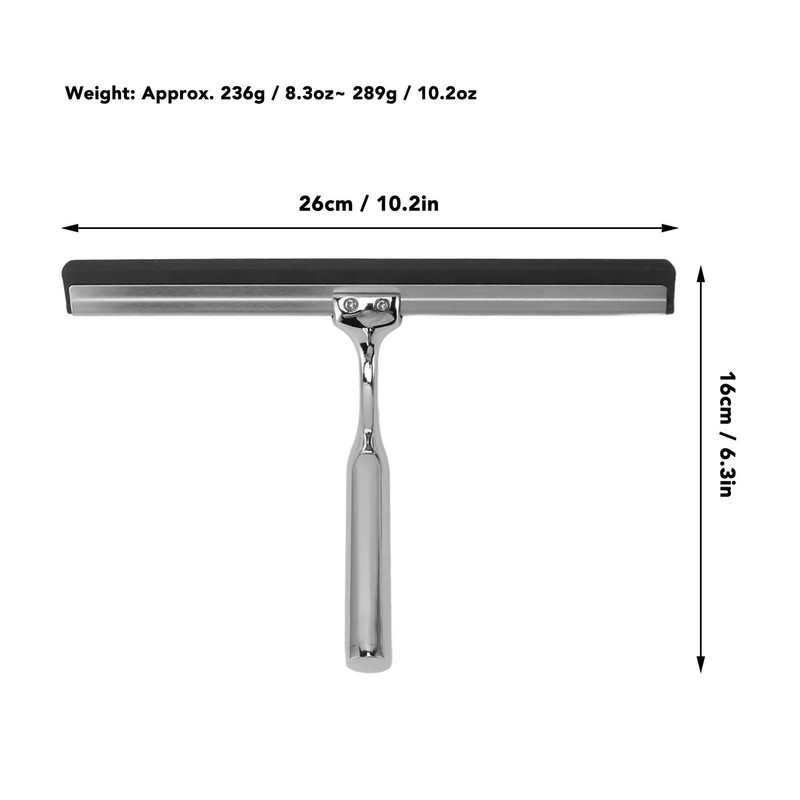 Shower Squeegee Stainless Steel All Purpose Household Bathroom Cleaner Tool