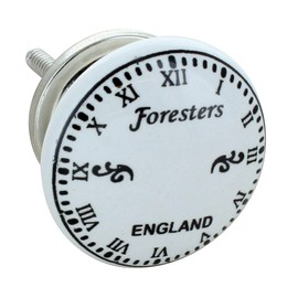 G Decor The Time Clock Assorted Designs Ceramic Door Knobs, Vintage, Shabby Chic, Interior Furniture, Cabinet Cupboard Wardrobe Drawers Pulls Handles (10-Pack)