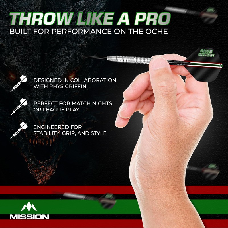 Mission | Rhys Griffin Darts | Steel Tip | 95%