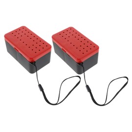 Kisangel Portable Fishing Bait Cooler Leakproof Fish Storage Box Red Worm Holder for Freshwater/Saltwater Angling