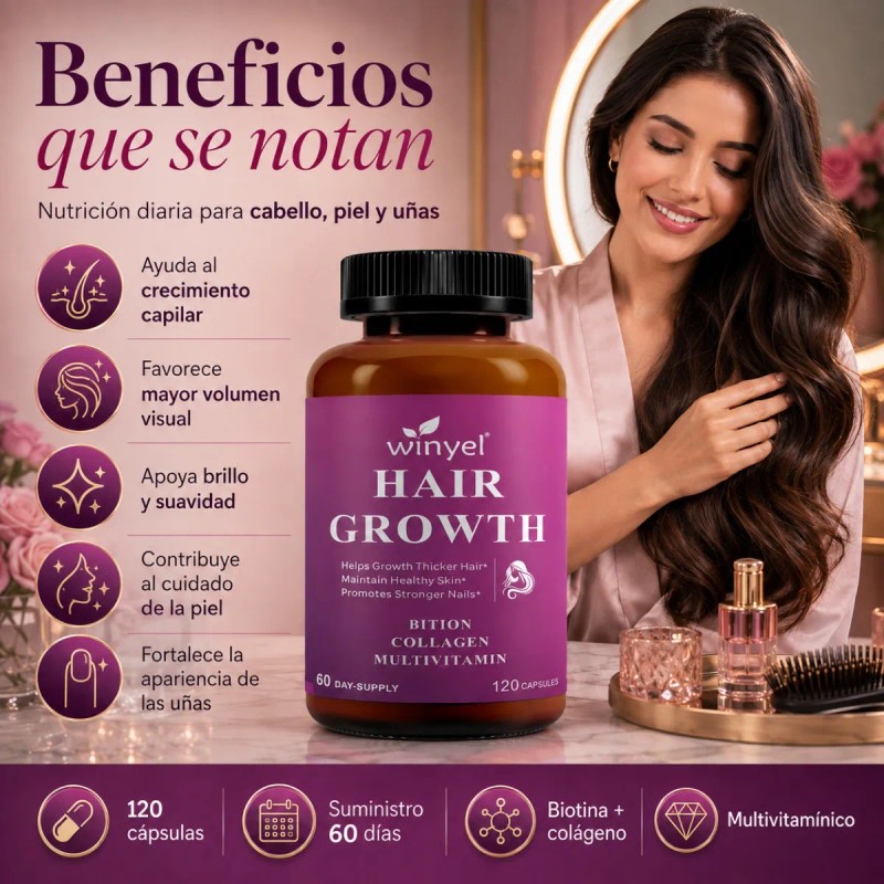 Fórmula Hair Growth Complejo Capilar 120 Caps Para Mujer