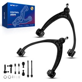 KAX Front Upper Control Arm w/Ball Joint & Sway Bar Links & Outer Tie Rods for Silverado 1500 2007-2015,Sierra 1500 2007-2015,Tahoe 2007-2016 Suspension Kit K80669 K80670 10pcs