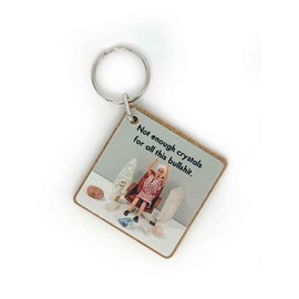 Bold & Bright - Funny Keyring 'Crystals' Novelty Gifts for Her Mum Sister Friends Partner - Birthday Christmas - Presents For Women