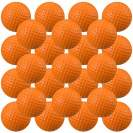 Junkin 24 Pcs Foam Golf Practice Balls Realistic Feel and Flight Training Sport Balls Elastic Soft Foam Golf Balls for Indoor or Outdoor Backyard Training(Orange)