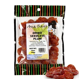 Crack Seed Dried Seedless Plum | Asian Style Preserved Plums | Sweet and Tangy 8.5 oz