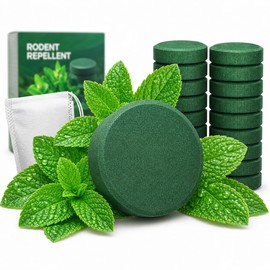 Mouse Repellent, 24 Pack Peppermint Oil for Mice, Rats, Squirrel, Pest Control Indoor & Outdoor Use, Safe for Kitchens, Gardens, RVs, and Family Areas (Green)
