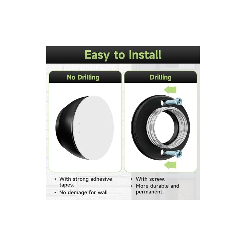 Protector de pared para tope de puerta con cabezal de