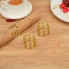 12pcs Napkin Ring Spiral Washable Decorative Metal Napkin Holder Ring