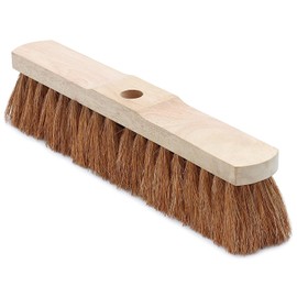 Coconut Broom 30 cm - Hall Broom Made of Natural Coconut - Industrial Broom with Natural Coconut Bristles - Household Broom Made of Beech Wood - Workshop Broom for Coarse and Fine Dirt