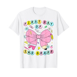 First Day Of 2nd Grade Girls Coquette Back To School Kids T-Shirt