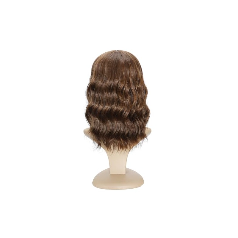 Ucubb Pelucas cortas y rizadas con flequillo para mujer, pelucas