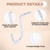 Gisafai 2 Pcs Closet Rod Center Support 1 Inch Heavy