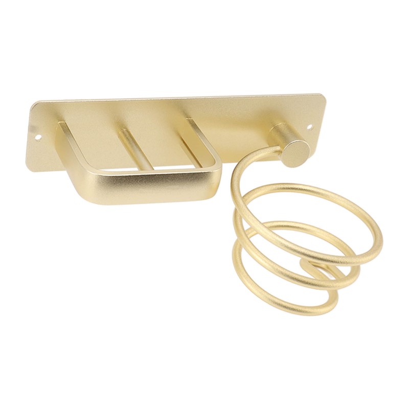 Hair Dryer Holder Hair Straightener Storage Bracket Rack Space Aluminum