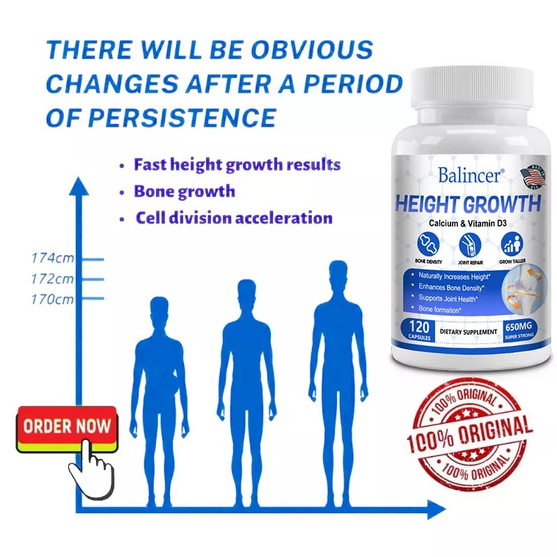 Balincer Height Growth 120 Capsules - Supports bone growth and