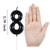 Black Number Birthday Candles (Number 8)