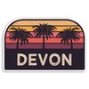 2 x 10cm Rustic Devon England Vinyl Stickers - UK