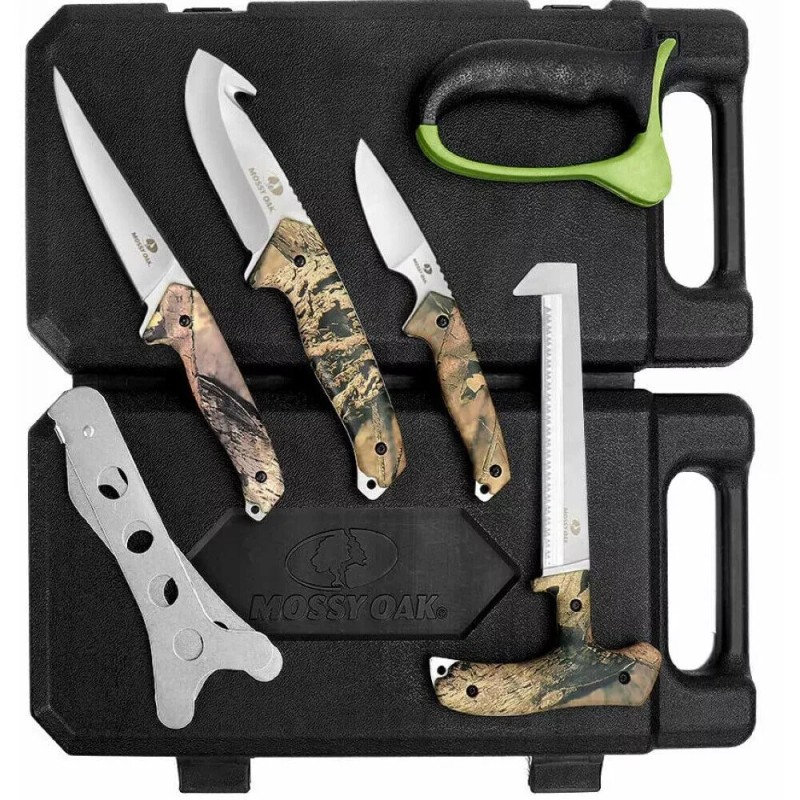 MOSSY OAK Hunting Field Dressing Kit-Portable Butcher GameProcessor Set(8-piece)