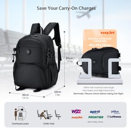 BAGZY Wizzair Backpack Hand Luggage 40 x 30 x 20 cm 40 x 20 x 25 Ryanair, Foldable Trekking Backpack Small Travel Backpack Lightweight Cabin Bag Outdoor Daypack Travel Bag for College Camping Hiking,
