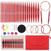 Aeelike Circular Knitting Needles, Interchangeable Circular Knitting Needles Set 40cm/60cm/80cm/100cm